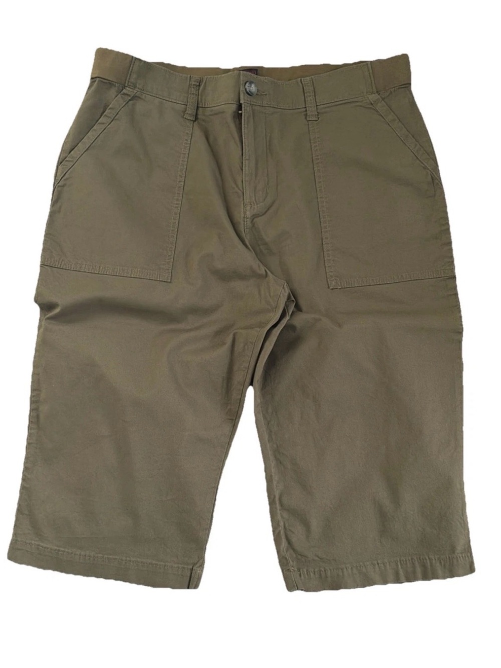 LEE Women’s Relaxed Fit Crop Ankle Capri Pants Olive Green Size 16R